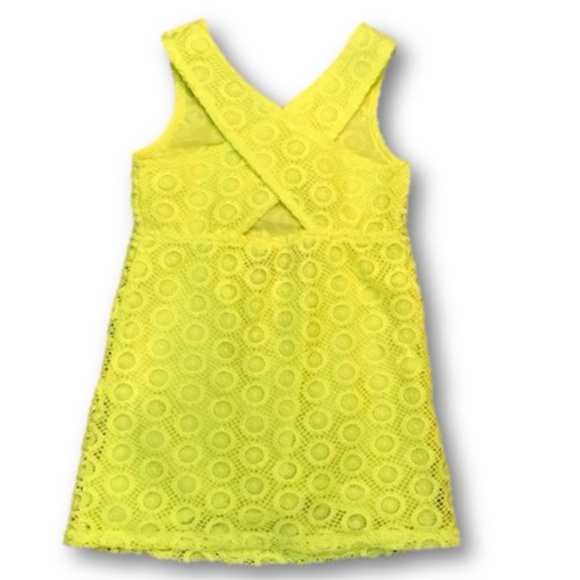 Yellow Eyelet Lace Sun Dress Genuine Kids - Picture 5 of 8